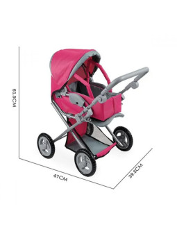 WOOPIE ROYAL Wózek dla Lalek 4w1 Nosidełko Regulacja