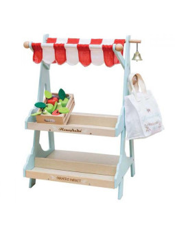 Drewniany stragan, zabawa w sklep supermarket zabawka dla dzieci Le Toy Van