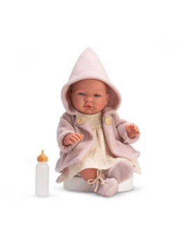 Lalka Maria w płaszczyku Asi 0367850 - Dziewczynka, 43 cm, Brzuszek: Winylowy, Kolor oczu: Niebieski