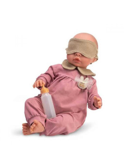 Lalka Leo w piżamie Asi 0187790 - Dziewczynka, 46 cm, Brzuszek: Miękki, Kolor oczu: Niebieski