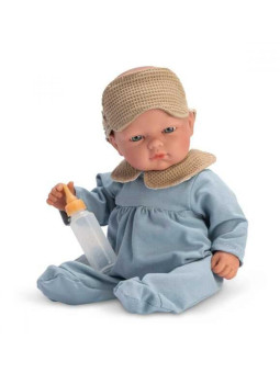 Lalka Oli w niebieskiej piżamce Asi 0457791 - Chłopiec, 30 cm, Brzuszek: Miękki, Kolor oczu: Niebieski