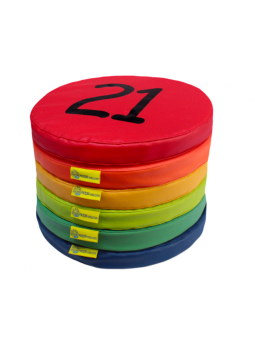 Poduszki kodura zestaw Liczby 21-25 + 1 gładka (6 szt.) AKSON