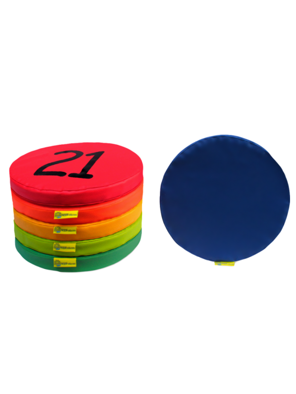 Poduszki kodura zestaw Liczby 21-25 + 1 gładka (6 szt.) AKSON