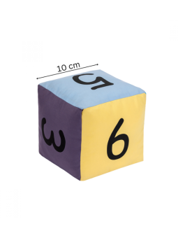 Kostka edukacyjna pastelowa 10 cm Cyfry