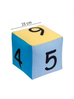 Kostka edukacyjna Pastelowa 15 cm - Cyfry