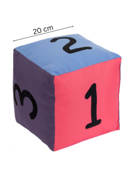 Kostka edukacyjna Pastelowa 20 cm Cyfry