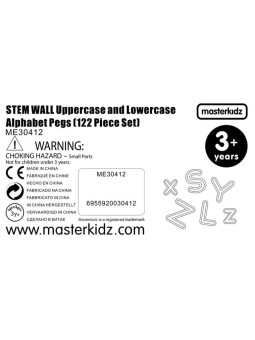 MASTERKIDZ Alfabet Zestaw Liter (Dużych i Małych) do Paneli Ściennych STEM 122 el.