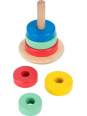 Zabawka Sorter drewniany dla dzieci - kolorowa wieża small foot design - drewniany sorter dla 2 latka