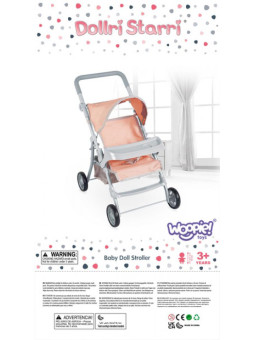 WOOPIE ROYAL Spacerówka Wózek dla Lalek Serca Kolorowe