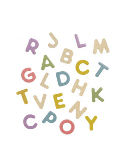 Drewniane magnetyczne literki 53 szt, edukacyjna zabawka dla dzieci, Miki