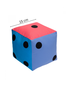 Kostka edukacyjna 15 cm Pastelowa - Kropki