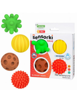 Piłki Sensorki Tullo - 4 piłeczki bez dziurek