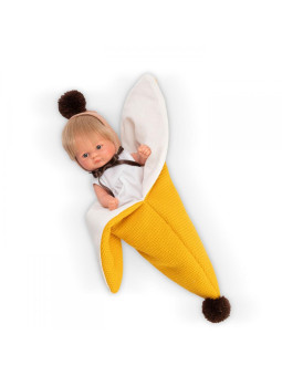 Lalka Bomboncin Asi 0117900 - Dziewczynka, 20 cm, Brzuszek: Winylowy, Kolor oczu: Niebieski, Kolor włosów: Blond