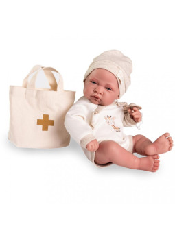 Lalka Lui lekarz z akcesoriami Antonio Juan 50424 - Chłopiec, 42 cm, Brzuszek: Winylowy, Kolor oczu: Niebieski