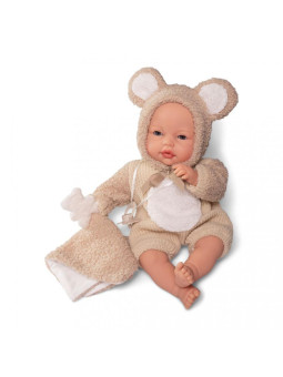 Lalka Bimba "miś" płacząca Antonio Juan 14364 - Dziewczynka, 37 cm, Brzuszek: Miękki, Kolor oczu: Brązowy