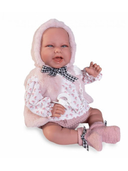 Lalka Carla w kamizelce Antonio Juan 33013 - Dziewczynka, 42 cm, Brzuszek: Miękki, Kolor oczu: Niebieski