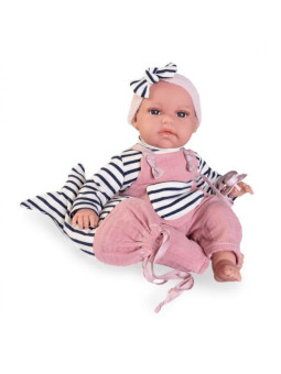 Lalka Toneta Baby gaworząca Antonio Juan 70332 - Dziewczynka, 34 cm, Brzuszek: Miękki, Kolor oczu: Niebieski