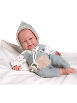 Lalka Clara z kocykiem Antonio Juan 70404 - Dziewczynka, 34 cm, Brzuszek: Miękki, Kolor oczu: Niebieski