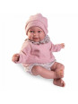 Lalka Martina Reborn z nosidłem Antonio Juan 81391 - Dziewczynka, 52 cm, Brzuszek: Miękki, Kolor oczu: Niebieski