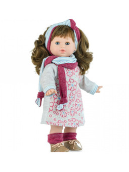 Lalka Tina Paris Marina & Pau 636 - Dziewczynka, 42 cm, Brzuszek: Miękki, Kolor oczu: Niebieski, Kolor włosów: Brązowy