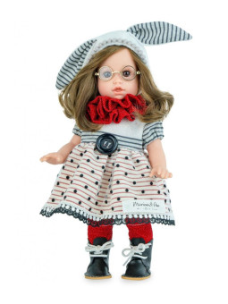 Lalka Petit Soleil Bunny Marina & Pau 2545 - 30 cm, Brzuszek: Winylowy, Kolor oczu: Brązowy, Kolor włosów: Brązowy