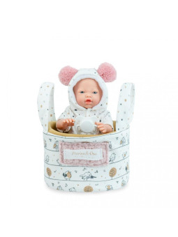 Lalka Mini Golosinas w torebce Marina & Pau 256 - Dziewczynka, 21 cm, Brzuszek: Winylowy, Kolor oczu: Niebieski