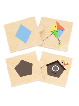 VIGA Zestaw Puzzle Łączenie Kształtów i Przedmiotów