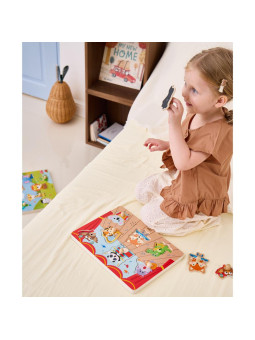 VIGA Puzzle Dźwiękowe Dopasuj Muzykujące Zwierzęta