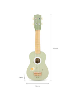 Viga Drewniane Ukulele Gitara Dla Dzieci Zielone Z Nutami