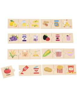 VIGA Zestaw Puzzli Odkrywaj Związki Między Naturą a Jedzeniem