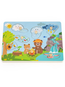 VIGA Puzzle Dźwiękowe Odkrywamy Naturę