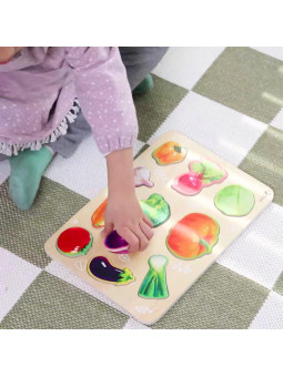 CLASSIC WORLD Drewniana Układanka Montessori Warzyw