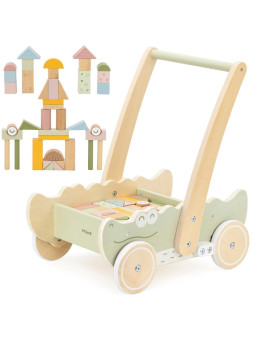 Viga Drewniany Wózek Na Klocki Pchacz