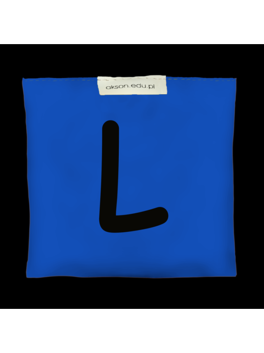 Woreczek gimnastyczny z literką L - szkolny Akson Woreczek gimnastyczny z literką L - szkolny Akson