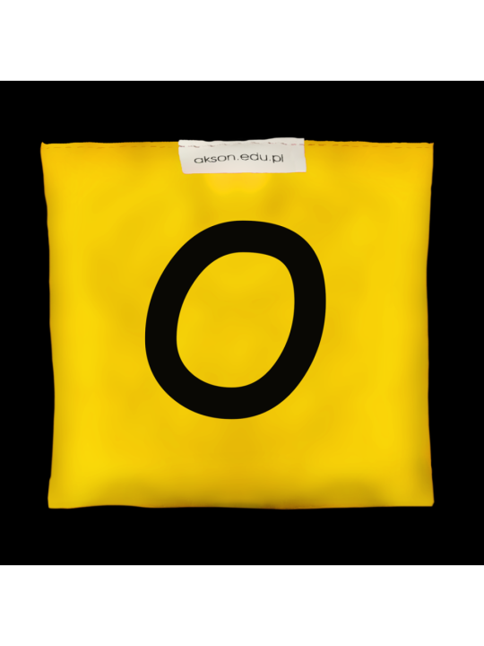 Woreczek gimnastyczny z literką O - szkolny Akson Woreczek gimnastyczny z literką O - szkolny Akson