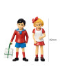 Figurki Tommy i Annika zestaw dla dzieci, Pippi Langstrumpf, zabawa lalkami