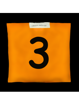 Woreczek gimnastyczny z CYFERKĄ 3 - szkolny Akson