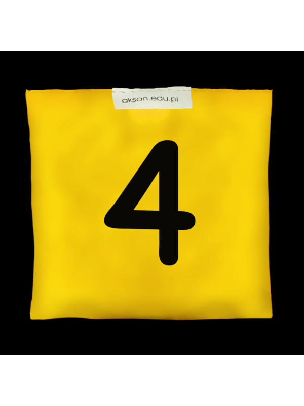 Woreczek gimnastyczny z CYFERKĄ 4 - szkolny Akson Woreczek gimnastyczny z CYFERKĄ 4 - szkolny Akson