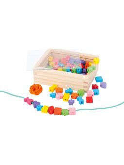 Zabawka Koraliki do nawlekania do zabawy dla dzieci, zabawka drewniana, zabawka dla 3 latki 