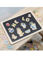 Dwustronna magnetyczna tablica literki i obrazki edukacyjna zabawka Bluey Dwustronna magnetyczna tablica literki i obrazki edukacyjna zabawka Bluey