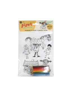 Zestaw kreatywnych naklejek do zabawy Pippi Langstrumpf, zabawka dla dzieci