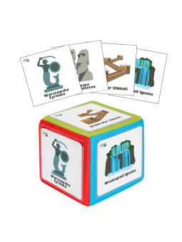 Zestaw Kostka Edukacyjna z kieszeniami + 52 karty zabytki PL