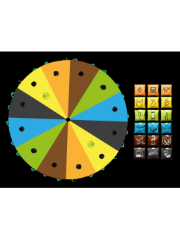 Zestaw Chusta Edukacyjna Recykling Plus Elektrośmieci AKSON 3m + 18 woreczków