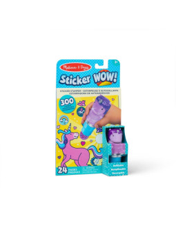 Sticker WOW! Stempelek z naklejkami fioletowy jednorożec