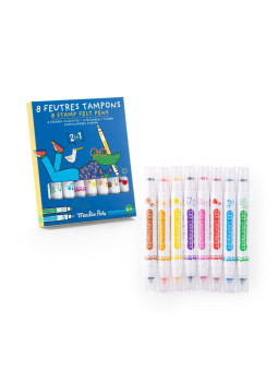 Zest. dwustronnych mazaków ze stempelkami 683602