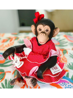 Małpka Lola w hiszpańskiej sukience Asi 0607250 - 32 cm