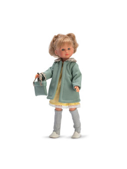 Lalka Celia w płaszczyku Asi 0167980 - Dziewczynka, 30 cm, Brzuszek: Winylowy, Kolor oczu: Niebieski, Kolor włosów: Blond