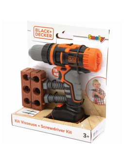 SMOBY Black&Decker Elektroniczna Wiertarko-wkrętarka z Cegiełką