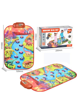 WOOPIE Duża Mata Muzyczna Pianino XL Dinozaury Interaktywna