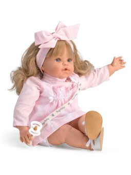 Lalka Susi śmiejąca się Magic Baby 47035 - Dziewczynka, 47 cm, Brzuszek: Miękki, Kolor oczu: Niebieski, Kolor włosów: Blon